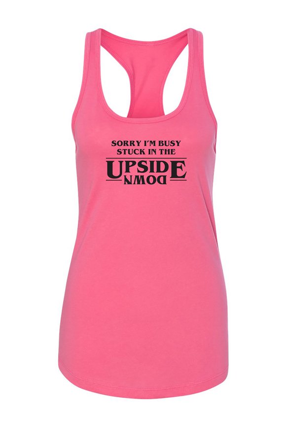Stuck In The Upside Down Racerback Tank