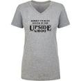 thumbnail image 1 of Stuck In The Upside Down Womens V-Neck T-Shirt, 1 of 3