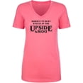 thumbnail image 1 of Stuck In The Upside Down Womens V-Neck T-Shirt, 1 of 2