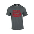 thumbnail image 1 of Stuck in the Upside Down Hawkins Indiana TV Intro Mens Short Sleeve T-shirt Graphic Tee-Charcoal-xl, 1 of 4