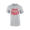 thumbnail image 1 of Stuck in the Upside Down Hawkins Indiana TV Intro Mens Short Sleeve T-shirt Graphic Tee-Sports Grey-xxl, 1 of 4