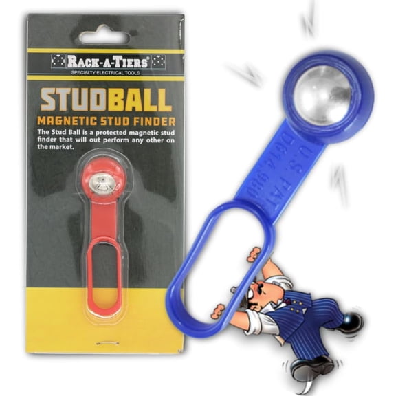 Stud Ball - Magnetic Stud Finder, Rare Earth Magnet 27 Pounds Pull, Portable Wall Stud Detector, Stud Magnet, Detect Nails, Screws & Metal Through Drywall, No Batteries Required (52300)