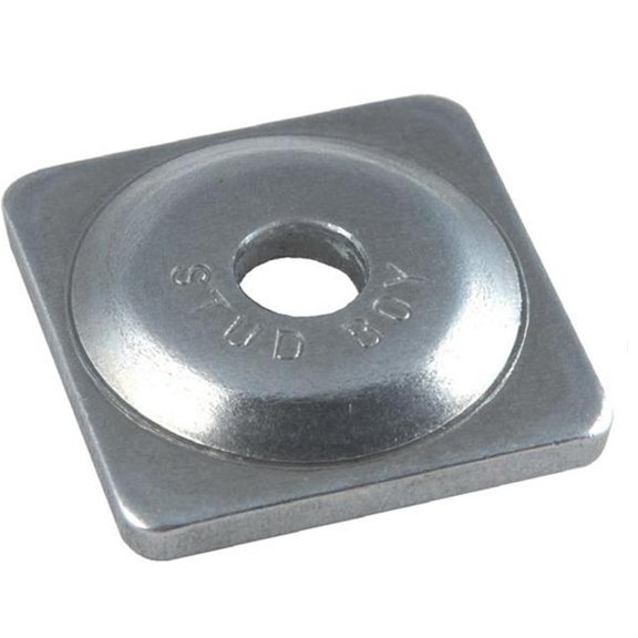 Stud Boy 2060-P2 Square Backer Plates - Aluminum - Silver - 7mm Thread