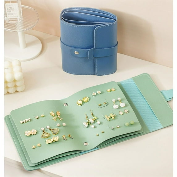 Stud Earring Holder Organizer Foldable Book Design Jewelry Storage Travel For Girls Home Textile Accessories