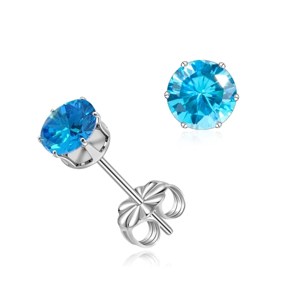 Stud Earrings Set, Hypoallergenic Cubic Zirconia Earrings | Implant Grade Titanium Stud Earrings