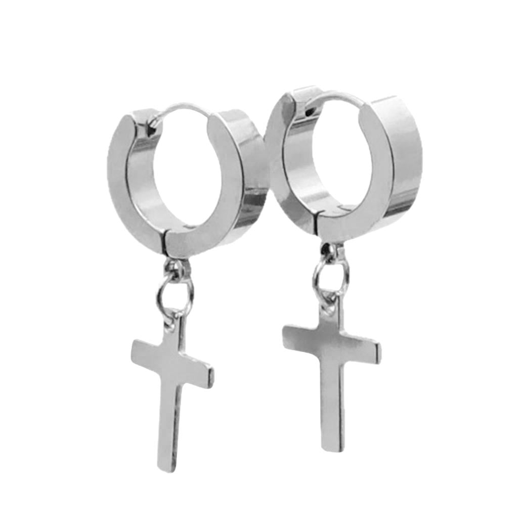 Cross shaped earrings deals