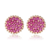 Stud Earrings for Women Rose Gold Plated Sterling Silver Pink Cz Women Ginger Lyne Collection