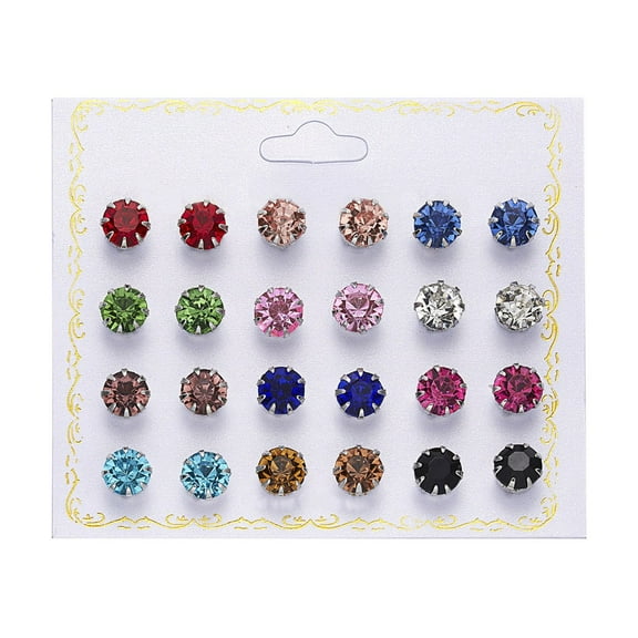 Stud Earrings for Women Womens Twelve Pairs Of Ear Rings Crystal Pearl Ear Rings Set Ladies Ear Rings Gifts