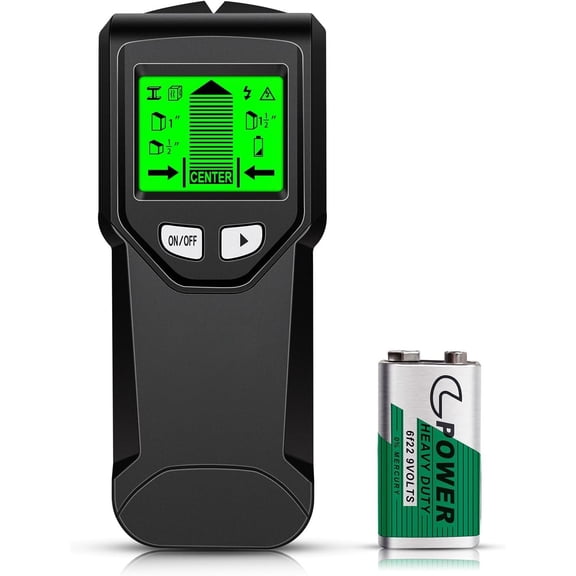 Stud Finder - 5 in 1 Pipe Locators w/ Chip and LCD Display, Stud Detector Wall Scanner for the Center and Edge of AC Wire Studs Joist