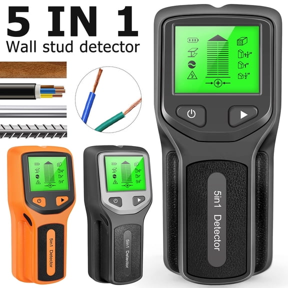 Stud Finder Stud Finder Sensor 5 in 1 Wall Scanner Electronic Stud Sensor Locator Wood Beam Joist Finders Portable Wall Detector with LCD Display for Wood AC Wire Metal Studs Detection