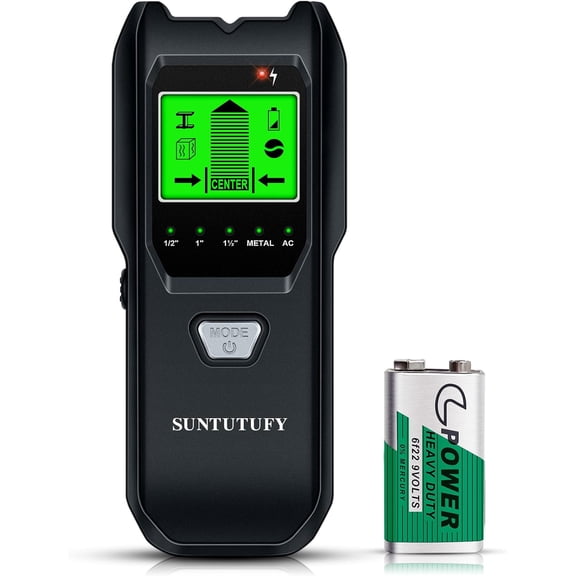Stud Finder Wall Scanner - 5 in 1 Electronic Stud Detector with Upgraded Smart Sensor, Audio Alarm and HD LCD Display for the Center and Edge of Wood, AC Wire, Metal and Studs Detection(Frosted Black