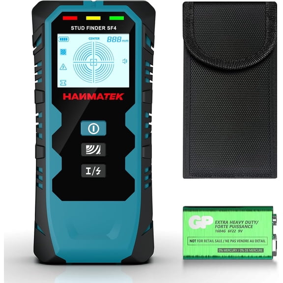 Stud Finder Wall Scanner,5 in 1 Multifunction Stud Locator with Upgraded Smart Sensor Audio Alarm HD LCD Display, Stud Finder Tool for The Center Edge of Metal, Studs, Plaster,AC Wire,Pipe
