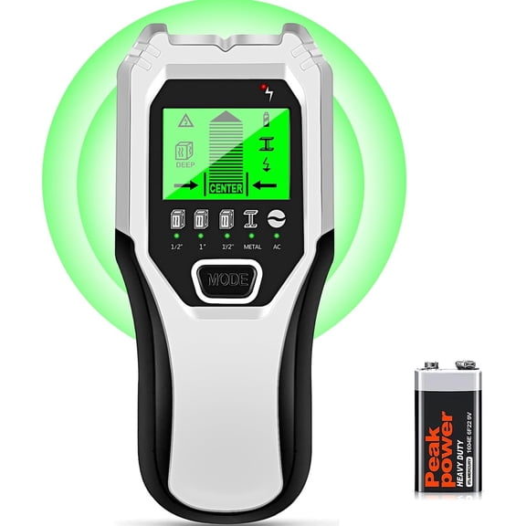 Stud Finder Wall Scanner 5 in 1 Multifunctional Upgraded Wall Scanner, Stud Sensor Beam Detector with for and AC Wire Detection, Comes with LCD Display and Audio