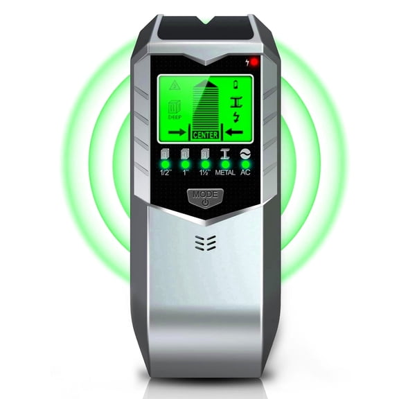 Stud Finder Wall Scanner - 5 in 1 Stud Finder Tool w/Intelligent Microprocessor Chip and HD LCD Display, Stud Detector Beam Finders for the Center and Edge of Wood AC Wire Metal Studs Joist Pipe