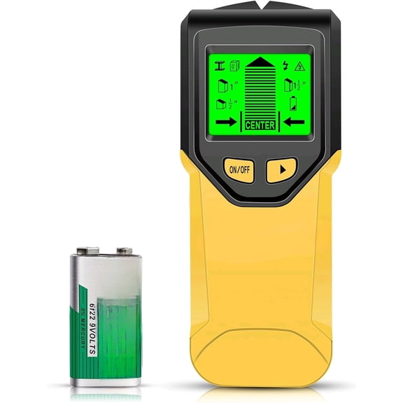 Stud Finder Wall Scanner - 5 in 1 Stud Finder Tool w/Microprocessor Chip and HD LCD Display, Stud Detector Beam Finders for the Center and Edge of Wood AC Wire Metal Studs Joist Pipe