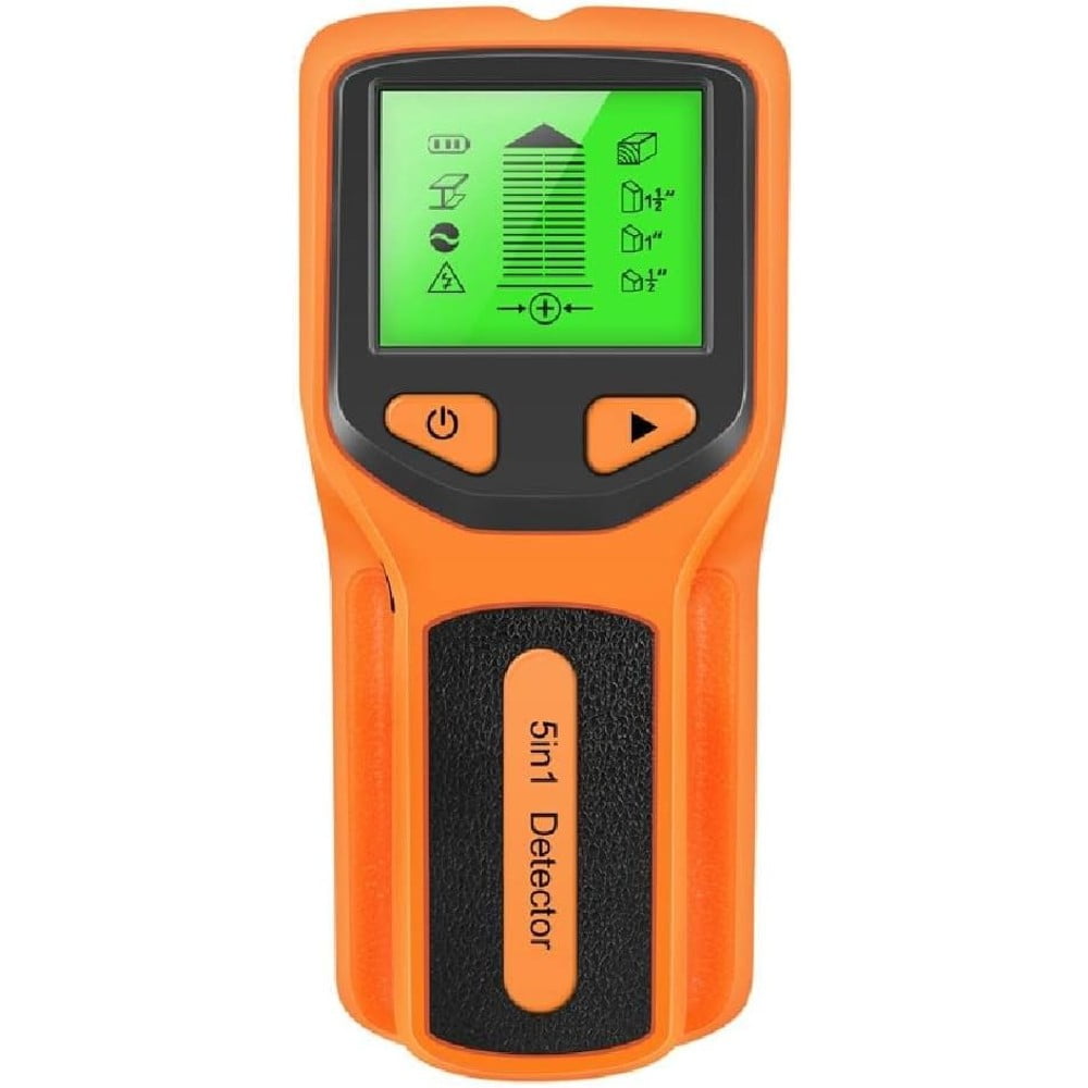 Stud Finder Wall Scanner, 5 in 1 Multi-function Upgraded Smart Stud Sensor, Wall Scanner with Battery for the Center& Edge of Metal, Studs