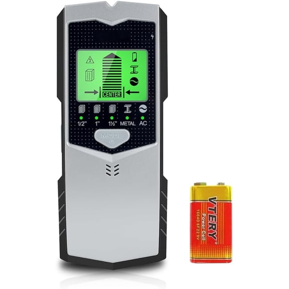 Stud Finder Wall Scanner, 5 in 1 Stud Detector with HD LCD Display for Center and Edge of Wood Metal AC Wire Detection