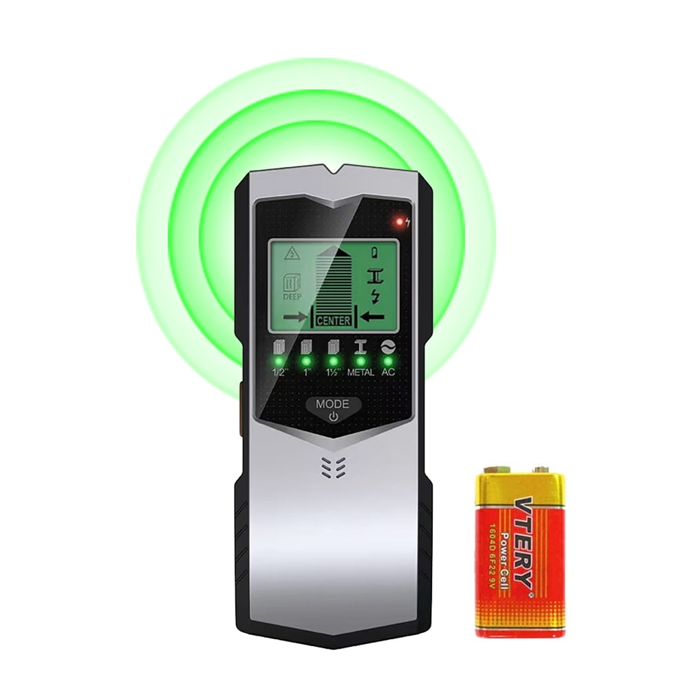 Stud Finder Wall Scanner, 5 in 1 Stud Detector with HD LCD Display for Center and Edge of Wood Metal AC Wire Detection
