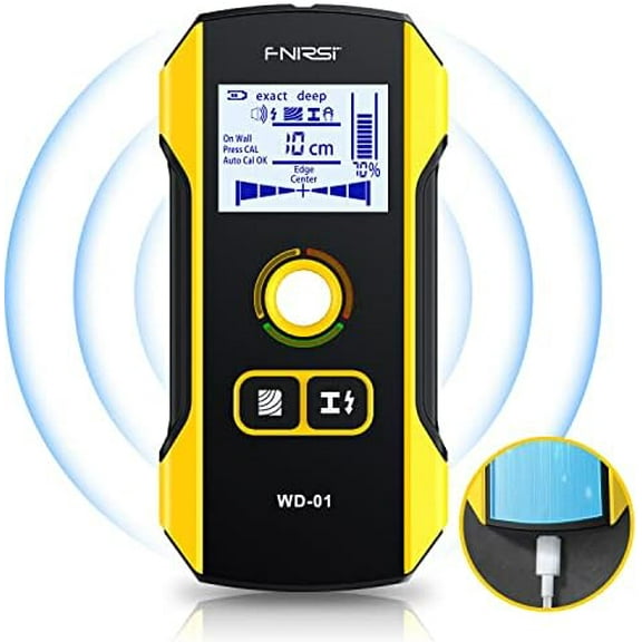 Stud Finder Wall Scanner - 6 in 1 Electronic Wall Wood Stud Finder, Wall Detector with Updated Positioning Hole for Center and Edge of Wood AC Wire Metal Studs Joist Pipe$$Tools