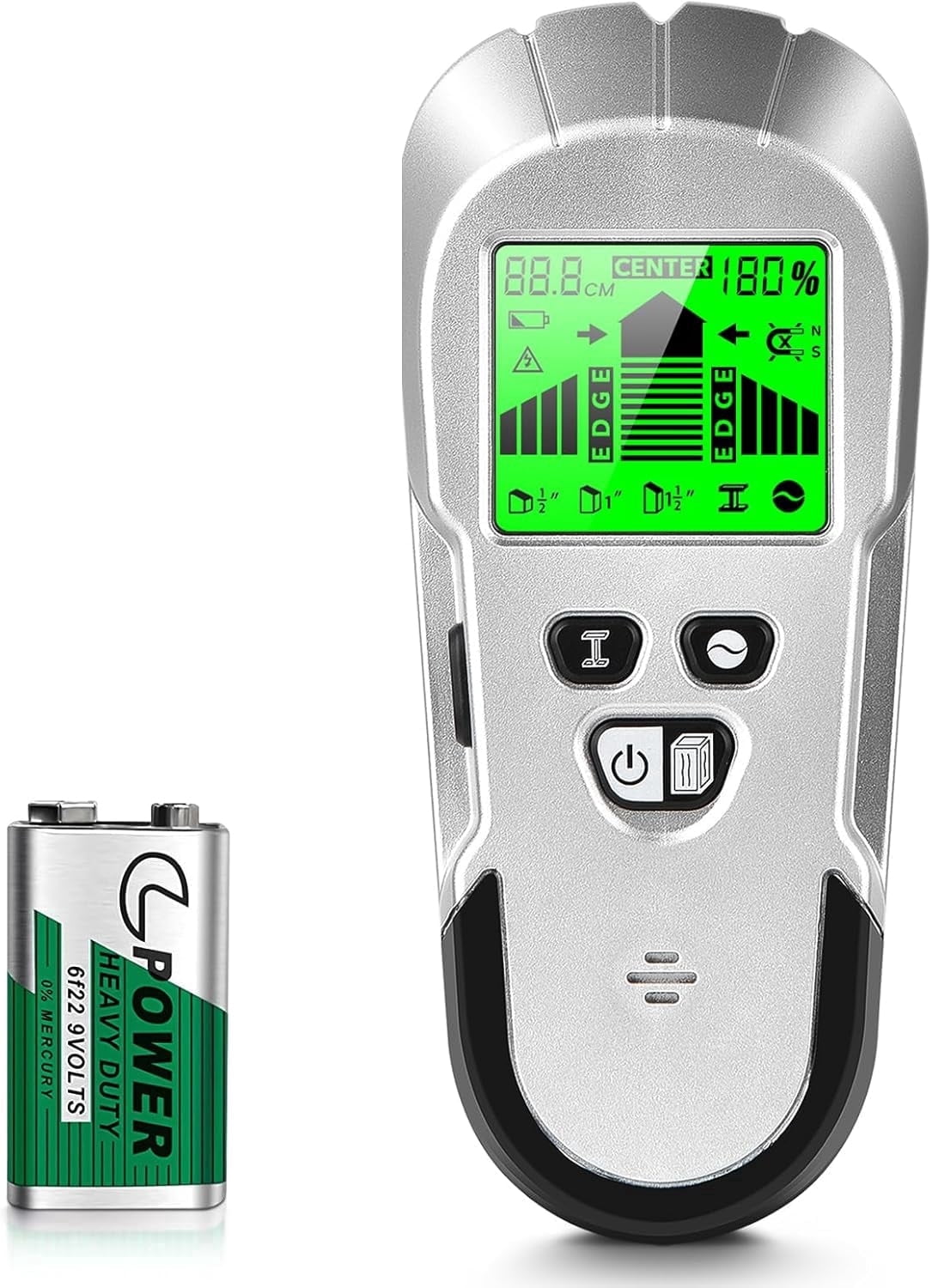 Stud Finder Wall Scanner - Stud Wall Detector 6 in 1 Scanner Sensor Beam Finder with Upgraded Smart Sensor HD LCD Display for The Center and Edge of Wood, AC Wire, Metal and Studs Detection