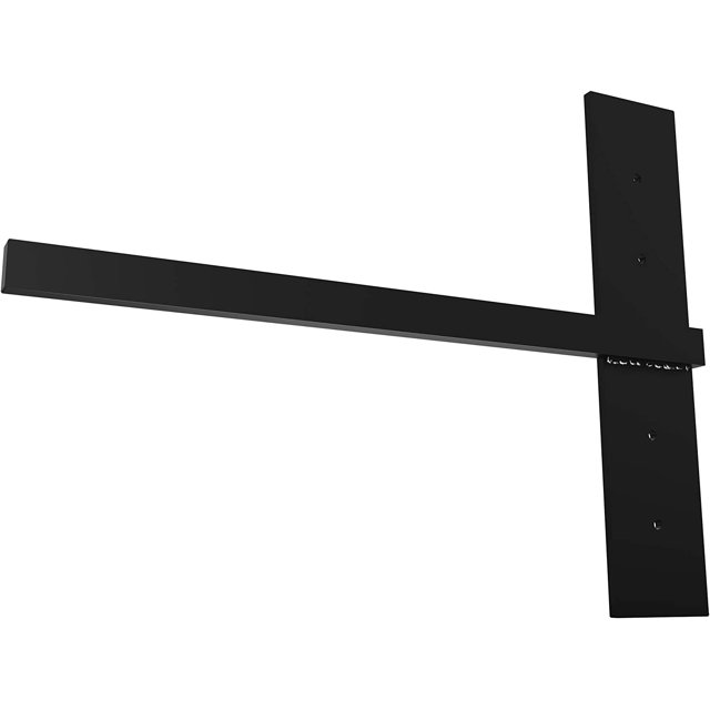 Stud Mounted Floating Shelf Bracket 14X18X0.75 Steel Flat Black