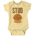 thumbnail image 1 of Stud Muffin Funny Handsome Fella Bodysuit Jumper Boys Infant Baby Brisco Brands 6M, 1 of 6