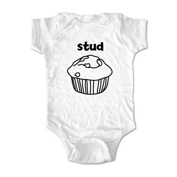 Stud Muffin - wallsparks cute & funny Brand - baby one piece bodysuit - Great baby shower gift!