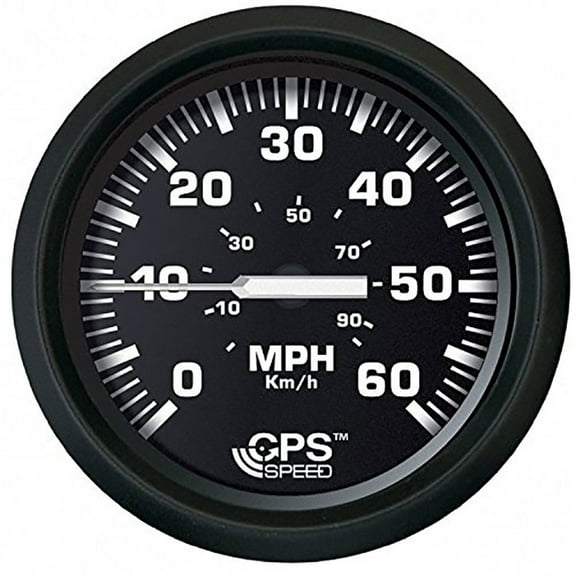 Studded 4" 60 MPH GPS Speedometer Gauge with LCD