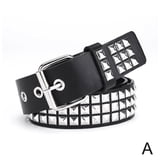 Pyramid Stud Rivet Studded Belt, 4290 Metal Punk Rock Rivet Pu Belt, Gothic With Bright ...