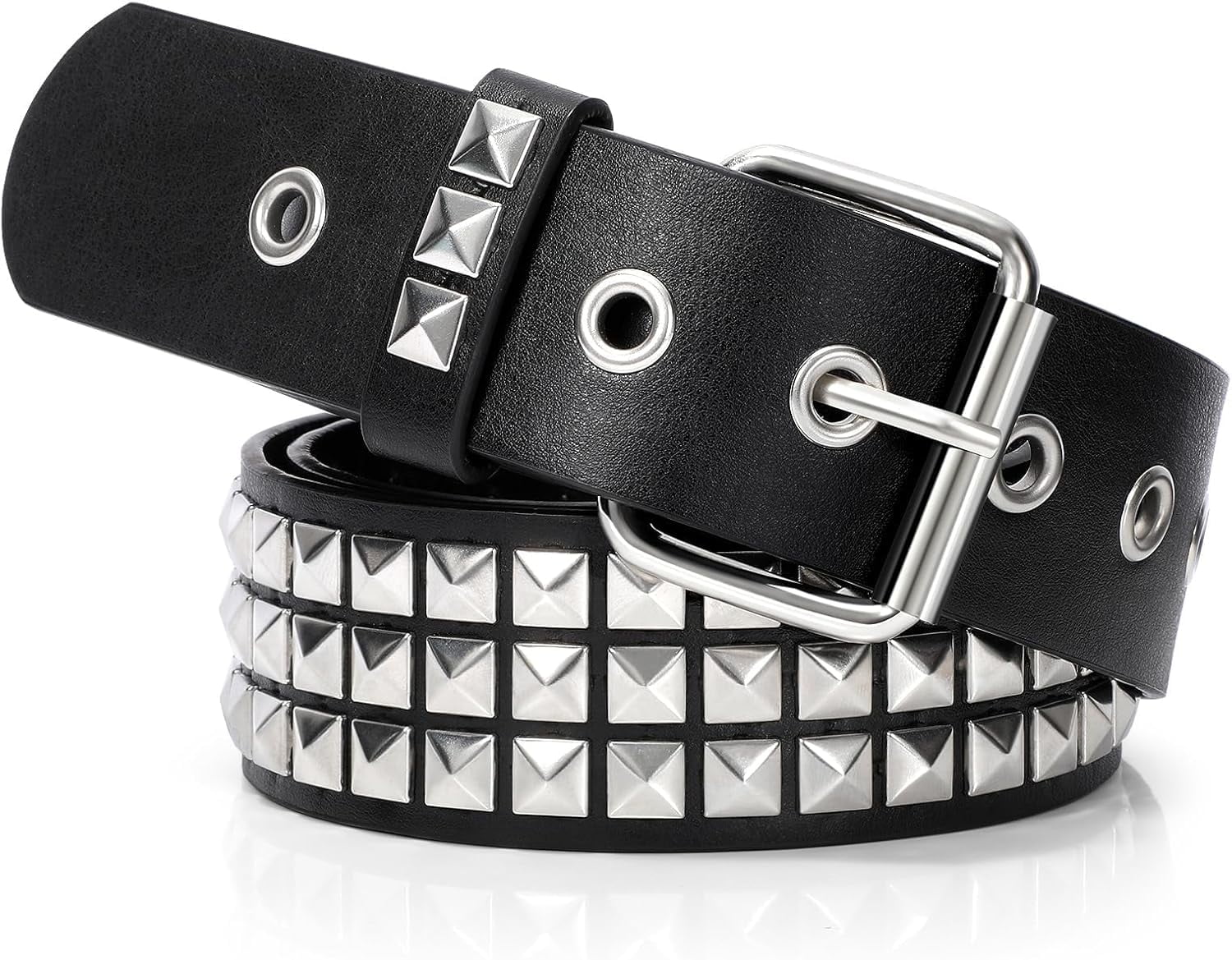 Studded Belt Goth Belt for Women and Men Metal Punk Belt