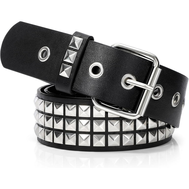 Studded Belt Goth Belt for Women and Men Metal Punk Belt