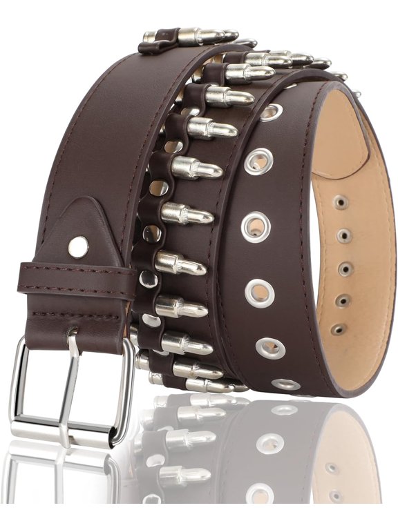 Studded Belt Goth Belt for Women and Men Metal Punk Belt Scene Style Cool Belts for Jeans