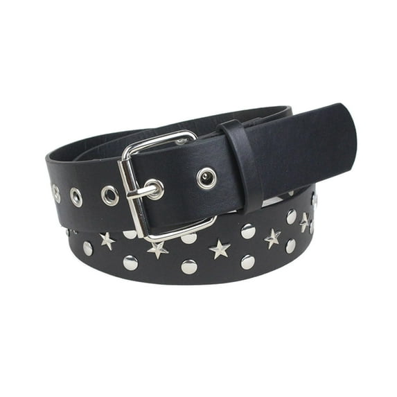 Studded Belt Women Y2K Spike Belts Black Girl Woman Stud Punk Waist Belt for Halloween Cosplay