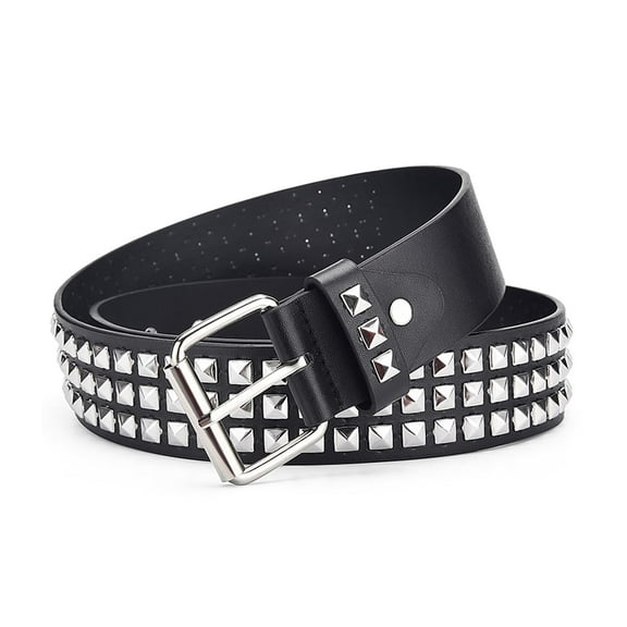 Studded Belt Women Y2K Spike Star Belts Black Girl Woman Stud Punk Waist Belt for Halloween Cosplay