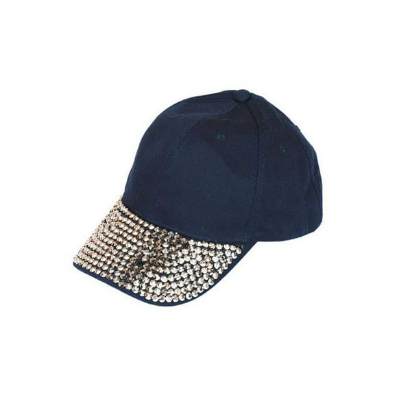 Studded Bill Baseball Cap - Navy