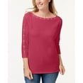 thumbnail image 1 of Studded Boat-Neck Top Raspberry Wine L, 1 of 1