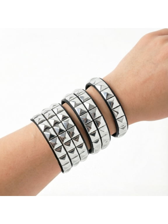 Studded Bracelet Punk Spiked Emo 3 Pieces