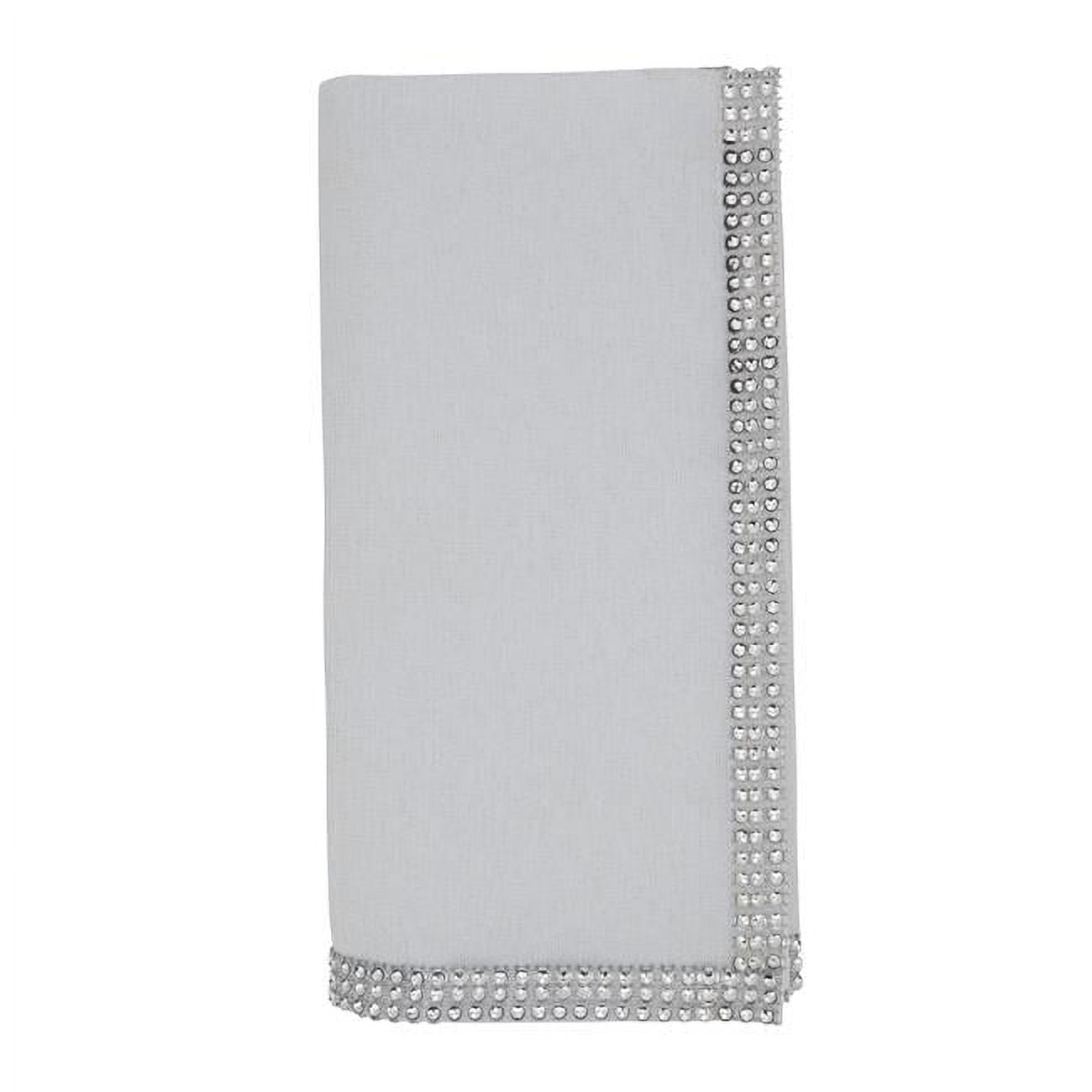 White Studded Design Table Napkins Set of 4