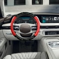 thumbnail image 1 of Studded Leather Steering Wheel Cover Non-Slip Grip Enhancer for Car Interior Accessories, 1 of 5