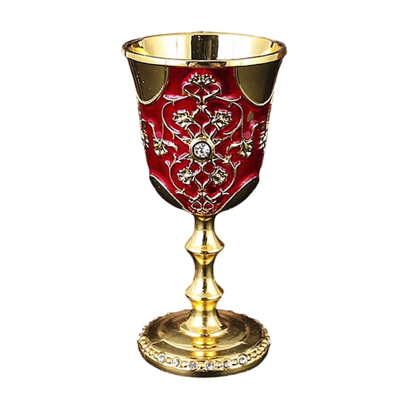 Wine Glass Cups Metal Shot Glass Exquisitedly Crystal Accented Medieval Goblets For And Celebration