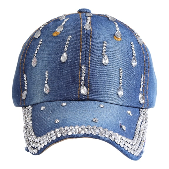 Studded Rhinestones Baseball Hat for Girls Boys Breathable Sports Hat For Outdoor Activities Fashion Photo Props
