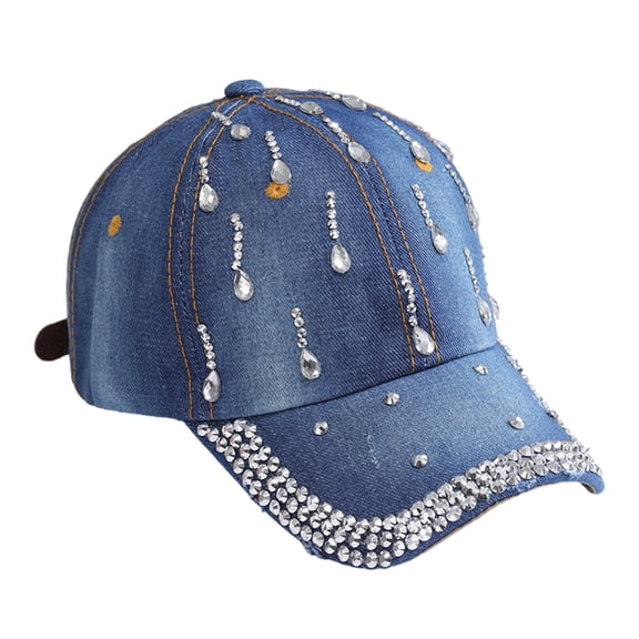 Studded Rhinestones Baseball Hat for Girls Boys Breathable Sports Hat For Outdoor Activities Fashion Photo Props