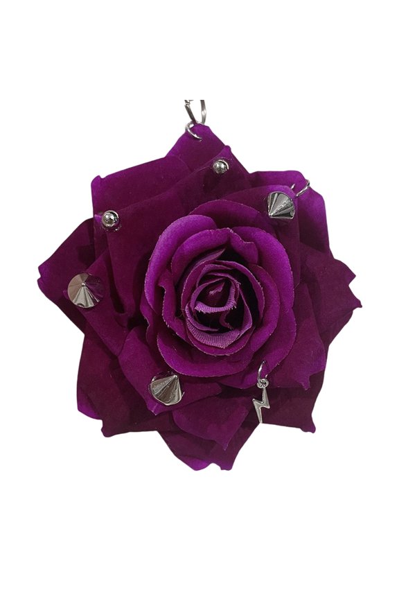Studded Rose Keychain For Women Elegant Floral Charm Compact Lightweight Present For Birthdays Travel