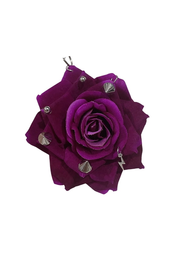 Studded Rose Keychain For Women Elegant Floral Charm Compact Lightweight Present For Birthdays Travel