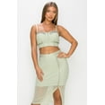 thumbnail image 1 of Studded Stone Cami Top & Slit Mini Skirts Set, 1 of 5