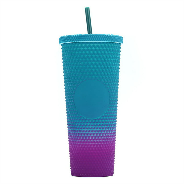Purple Unicorn Plastic Drinking Cup with Straw, 16 oz Drinking Cup