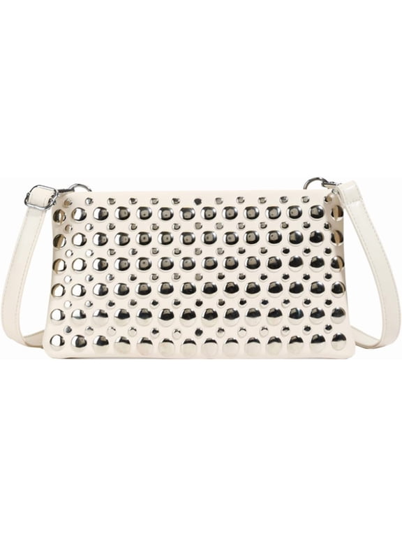 Studded Wallet Y2K Cross Handbag Fashion Punk Women's Clutch Vegan Leather Designer Studded Bags