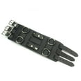 thumbnail image 1 of Studded Wrist Cuff Watch Band with Four Rings and Studs - Black, 1 of 3