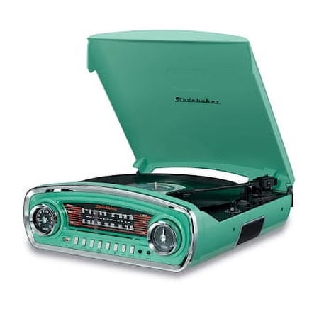 Studebaker 3-Speed Turntable with Bluetooth Receiver and AM/FM Radio