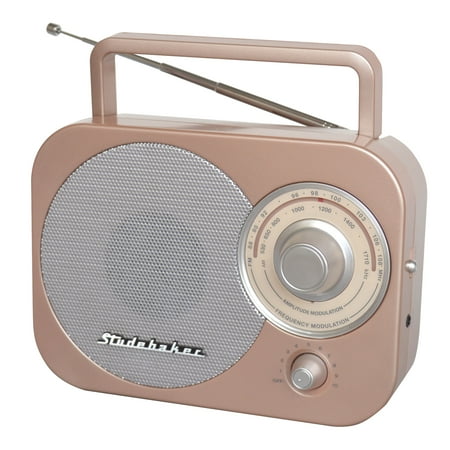 Studebaker - SB2000 Portable AM/FM Radio - Rose Gold